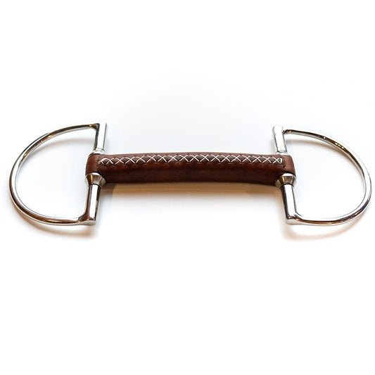 Jump'in Round Leather D-Ring Snaffle Bit
