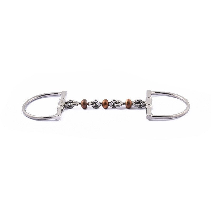 Jump'in Copper Roller Waterford D-Ring Snaffle Bit
