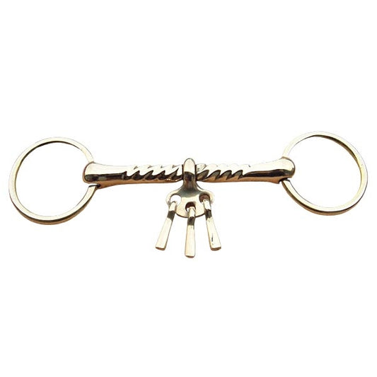 Elico brass breaking bit Loose ring snaffle