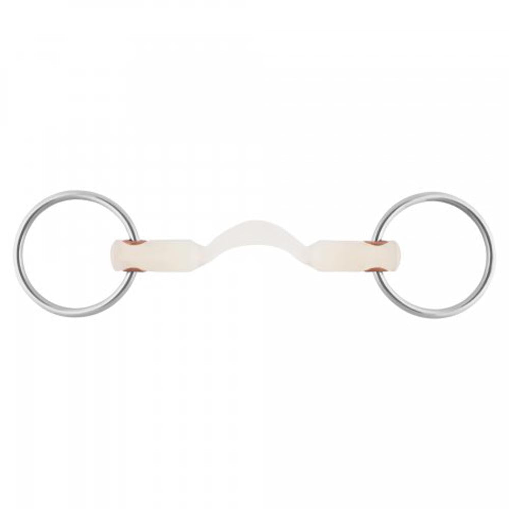 Nathe ported Mullen mouth loose ring snaffle bit