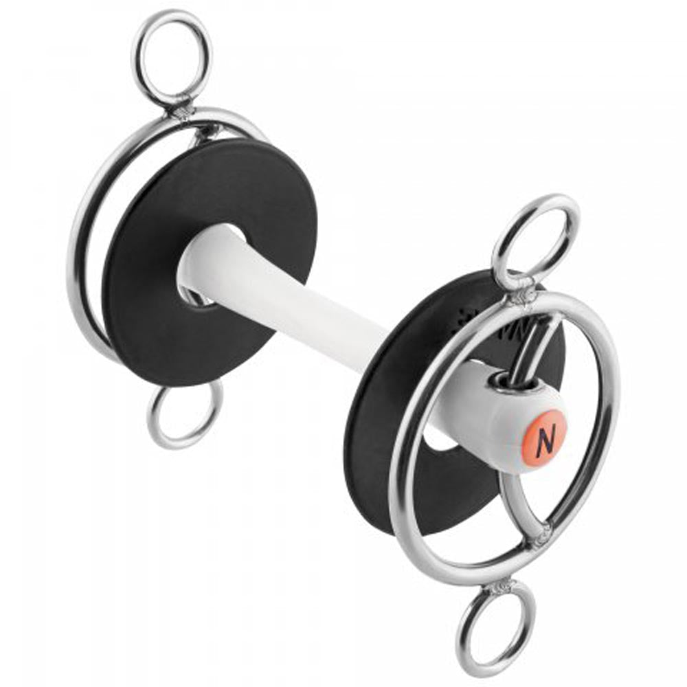 Nathe flexi-mullen 2 ring sliding cheek universal gag bit