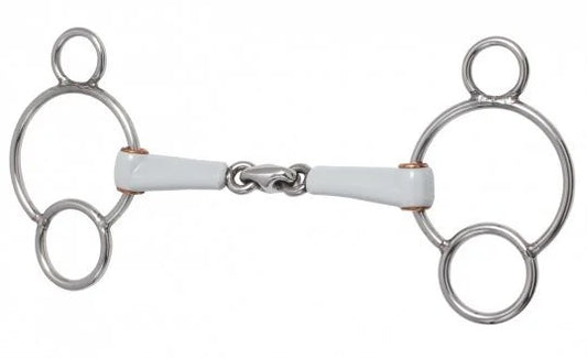 Beris Double Jointed 3-Ring gag Bit