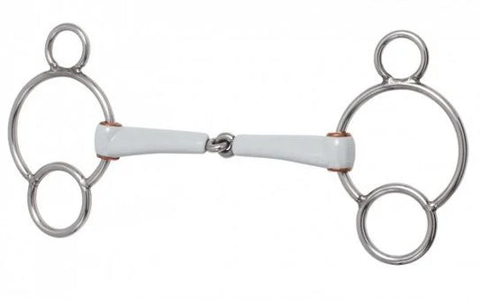 Beris Single Jointed 3-Ring gag Bit