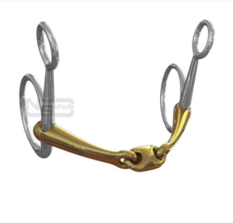 Neue Schule Tranz-Angled Lozenge Baucher hanging cheek snaffle bit