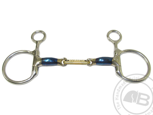 Bombers Hanging Cheek Control Plate snaffle bit