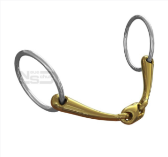 Neue Schule Tranz-angled lozenge loose ring snaffle bit